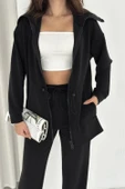 Şal Yaka Çift Fermuarlı Stoperli Modal Takım thumbnail 5