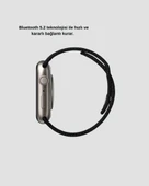 Bluetooth 5.2 Akıllı Saat Kablosuz Şarjlı Sesli Asistanlı 420 mAh Günlük Kullanım thumbnail 4