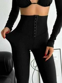 Kadın Yüksek Bel Korse Ve Kopça Detay çelik Toparlayıcı Tayt thumbnail 4