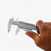 (0.05 Hassasiyet) Kilitli Mekanik Kumpas Monoblok Metal Gövde 150 mm İç Dış Derinlik Ölçüm Aleti thumbnail 7