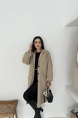 Kadın Astarlı Uzun Trençkot thumbnail 5