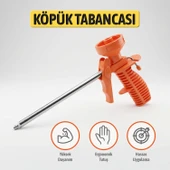 Turuncu Ergonomik Saplı Metal Uçlu Köpük Tabanca Hassas Uygulama İçin Profesyonel Köpük Tabancası thumbnail 2