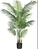Yapay Ağaç Areka Ağacı Palmiye Ağacı 160cm Siyah Saksıda Salon Bitkisi thumbnail 1