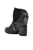 Venüs Siyah Hakiki Deri Fermuarlı Kadın Topuklu Bot thumbnail 4
