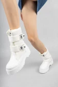 Pabucmarketi Beyaz Rugan Kadın Kar Botu thumbnail 2