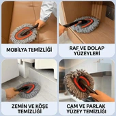 Coofbe 2 ADET Set Profesyonel Püsküllü Mikrofiber Araç Yıkama Fırçası Toz Alma Fırçası Araç Paspası thumbnail 4