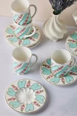 Perotti Kuzguncuk 6 Kişilik 12 Parça Porselen Kahve Fincan Takımı 16857 thumbnail 3