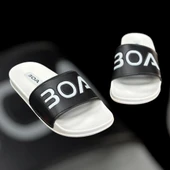 Pabucmarketi Erkek Düz Terlik SİYAH BEYAZ thumbnail 1