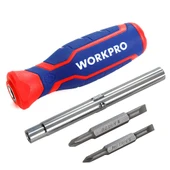 WORKPRO WP221046 6-IN-1 Profesyonel Çok Fonksiyonlu Değişken Uçlu Tornavida Seti thumbnail 3