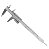 (0.02 Hassasiyet) 200 mm Kilitli Mekanik Kumpas Monoblok Metal Gövde İç Dış Derinlik Ölçüm Aleti thumbnail 1