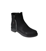 YAZKIŞ Kadın Siyah Mat Cilt 12cm Bilek Boyu Düz taban Yandan Fermuarlı  Bot thumbnail 1