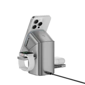 Recci RW05 Qi2 Şarj Teknolojili Ambiyans Işıklı Telefon&Akıllı Saat&Kulaklık 15W 3in1 Kablosuz Şarj Standı thumbnail 4