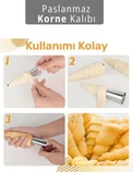 12'li Korne Kalıbı Torpil Huni Tatlı Kalıbı Pasta Kurabiye Profiterol Milföy Süsleme Aparatı 12 cm thumbnail 3