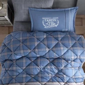 Clasy Ranforce %100 Pamuk Tek Kişilik Yorgan Seti Campus V2 Mavi thumbnail 2