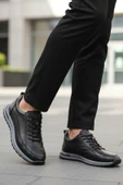 Walkway Siyah Hakiki Deri Erkek Sneaker thumbnail 3
