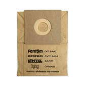 Fantom İle Uyumlu Canister DC 2800 Süpürge Kağıt Toz Torbası 10 Adet thumbnail 2