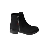 YAZKIŞ Kadın Siyah Mat Cilt 12cm Bilek Boyu Düz taban Yandan Fermuarlı  Bot thumbnail 2