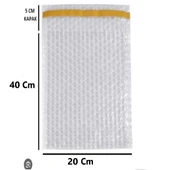 Balonlu Patpat Torba, Bantlı Baloncuklu Torba-Zarf 20Cm (En) X 40Cm (Boy) + 5Cm (Kapak) 25 Adet thumbnail 2