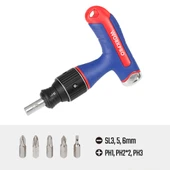 WORKPRO WP221072 7-IN-1 Profesyonel CR-V T- Saplı Cırcırlı Manyetik Tornavida Seti thumbnail 3