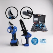 Hyundai HCS306XP + LaserCut 35XP Akülü Budama Seti, Çift Akülü Profesyonel Bahçe Bakım Seti thumbnail 1