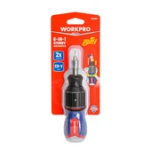 WORKPRO WP221071 6-IN-1 Profesyonel CR-V Cırcırlı Manyetik Topaç Tornavida Seti thumbnail 5