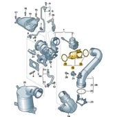 Audi Q2 2016-2020 1.4TSi Motor Turbo Ara Boru Plastik 04E145875F thumbnail 2
