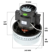 Elektrikli Süpürge Motoru SRV60 1400 W thumbnail 2