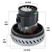 Elektrikli Süpürge Motoru SRV50 Tırnaklı Düz Taban 1400 W thumbnail 2