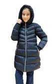 Kız Çocuk Kapüşonlu Kışlık Şişme Mont 51338 thumbnail 12