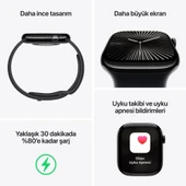 Apple Watch Series 10 GPS 42mm Jet Black Aluminium Case with Black Sport Band (Teşhiri Ürünüdür) thumbnail 3
