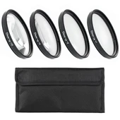 Ayex Close-Up Filtre Seti 67 mm +1 +2 +4 +10 Diyopter Optik Cam İnce Alüminyum Çift Vidalı Kılıflı thumbnail 2