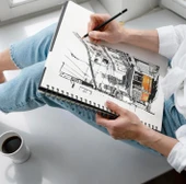 Bindomatic Agility Collection Sketcbook A5 Çizim Defteri 240g 30 Yaprak thumbnail 4