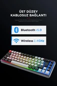 Rampage Yoru Mini Type-c Rgb Red Switch Mekanik Kablosuz Oyuncu Klavyesi 2.4ghz. thumbnail 2