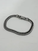 Gümüş Örme Erkek Bileklik 22cm - Cihan Albora Bilekliği thumbnail 3