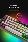 Rampage Yoru Mini Type-c Rgb Red Switch Mekanik Kablosuz Oyuncu Klavyesi 2.4ghz. thumbnail 4