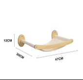 CW372-010 Duvara Monte Bezli Kedi Hamağı 47x30x12cm (1 Adet) thumbnail 2