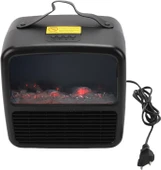 Haofy Ev Ofis, Küçük Yatak Odası, Yurt Odası Için Gerçekçi 3D Yangın Etkisi Ve Aşırı Isınma Koruması Ile Taşınabilir Alan Isıtıcı 1500W (AB fişi 230V) thumbnail 3