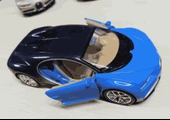 Oyuncak Metal Model Araba 1/36 Çek Bırak Bugatti Chiron Mavi thumbnail 1