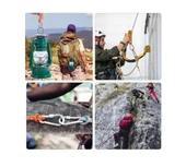 Karabina Kilitli 10Mm Yaylı Kanca Çelik Kilit Tırmanma Olta Kamp Ekipmanları Hamak Askı 4 Adet thumbnail 2