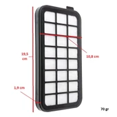 Arnica İle Uyumlu Tesla Premium Terra Rosso Plus ET14320 ET14310 Elektrikli Süpürge Hepa Filtre thumbnail 3