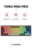 Rampage Yoru Mini Type-c Rgb Red Switch Mekanik Kablosuz Oyuncu Klavyesi 2.4ghz. thumbnail 1