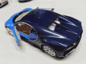Oyuncak Metal Model Araba 1/36 Çek Bırak Bugatti Chiron Mavi thumbnail 4
