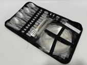 Paslanmaz Çelik Kampçı Tabak Çatal Kaşık Seti 4 Kişilik thumbnail 2