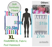 FindUWill Yetişkinler için Şişirilebilir Havuz Hamağı XL (2 Adet) thumbnail 6