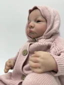 Gerçekçi Vinil Yenidoğan Reborn Oyuncak Bebek 46cm thumbnail 7