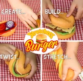 Stretcheez Burger Esnek Oyuncak Hamburger Oyun Seti thumbnail 2