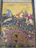 Geyiklerin Yaşam Mücadelesi Adlı El Yapımı Minyatür Resim 30x20 cm thumbnail 3