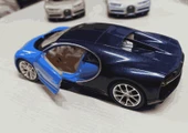 Oyuncak Metal Model Araba 1/36 Çek Bırak Bugatti Chiron Mavi thumbnail 3