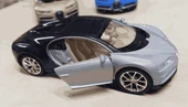 Oyuncak Metal Model Araba 1/36 Çek Bırak Bugatti Chiron Gri thumbnail 2