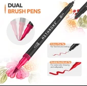 Hethrone Kaligrafi ve Boyama için Çift Uçlu Marker Seti 120 Renk thumbnail 4